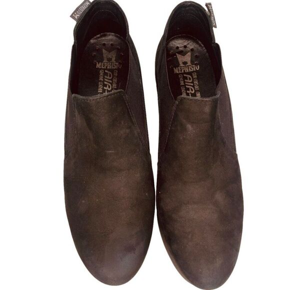 Mephisto | Air-Jet Tosca Chelsea Boot Suede Wedge Slip-On Black 8.5 | VGUC - Picture 9 of 12